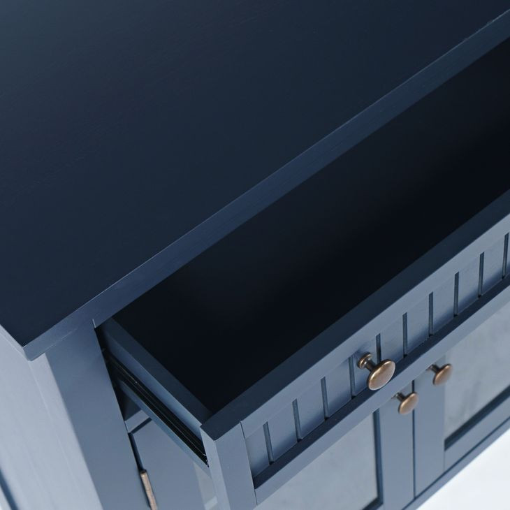 Westport Blue 2 Glass Door Accent Cabinet