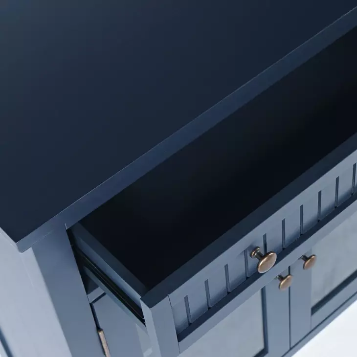 Westport Blue 2 Glass Door Accent Cabinet