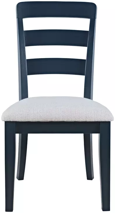 Westport Navy Upholstered Ladderback Dining Chair Set of 2