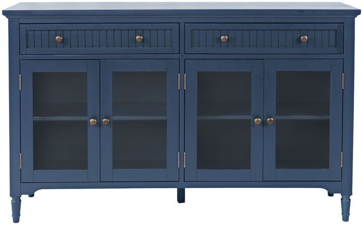 Westport Blue 4 Glass Door Sideboard