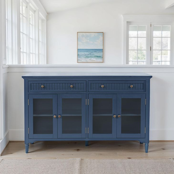Westport Blue 4 Glass Door Sideboard