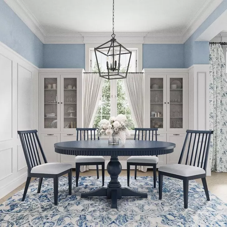 Westport Navy 66" Extendable Oval Dining Room Set