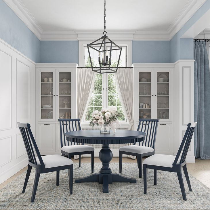 Westport Navy 66" Extendable Oval Dining Room Set