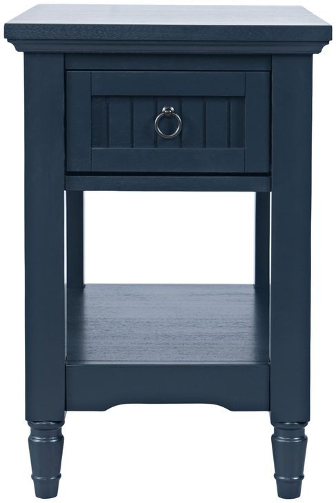Westport Navy Square Chairside End Table