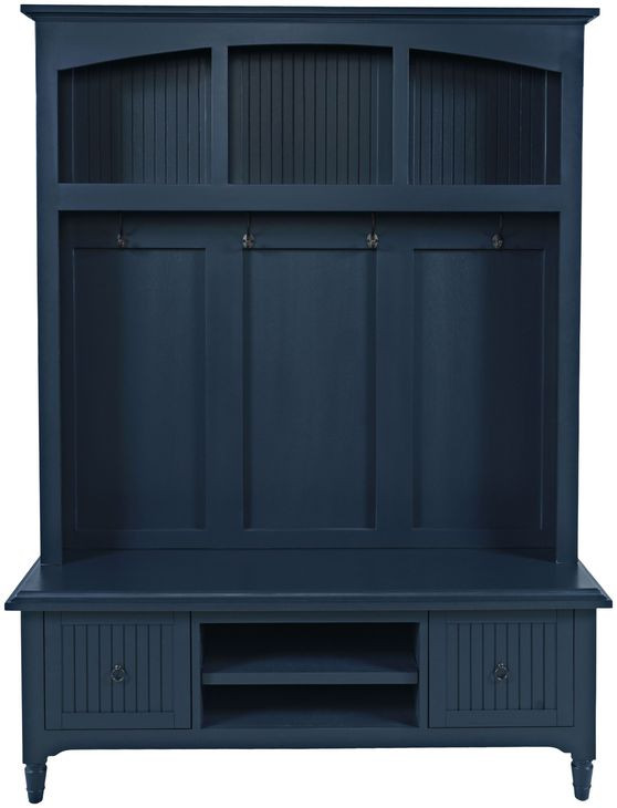 Westport Navy Hall Tree with Storage Bench