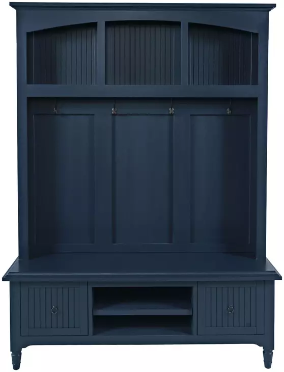 Westport Navy Hall Tree with Storage Bench