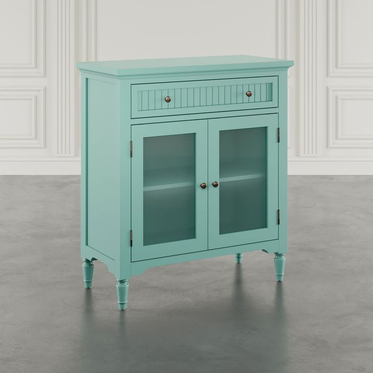 Westport Green 2 Glass Door Accent Cabinet