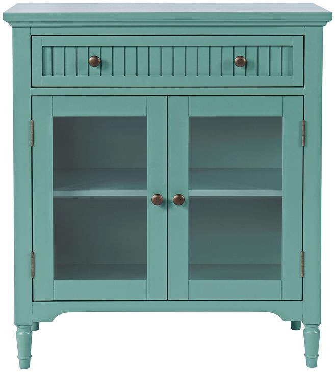 Westport Green 2 Glass Door Accent Cabinet