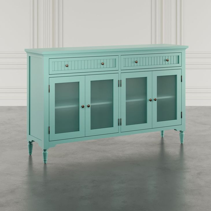 Westport Fern Green 4 Glass Door Sideboard