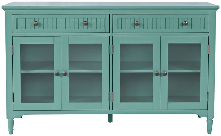 Westport Fern Green 4 Glass Door Sideboard