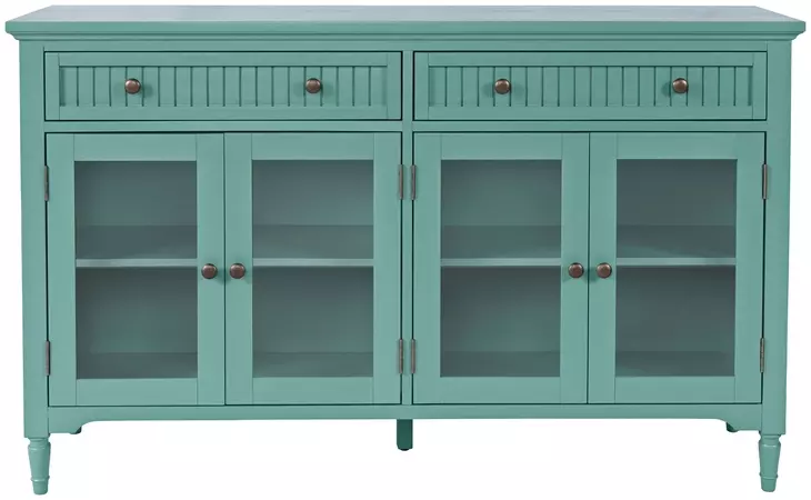 Westport Fern Green 4 Glass Door Sideboard