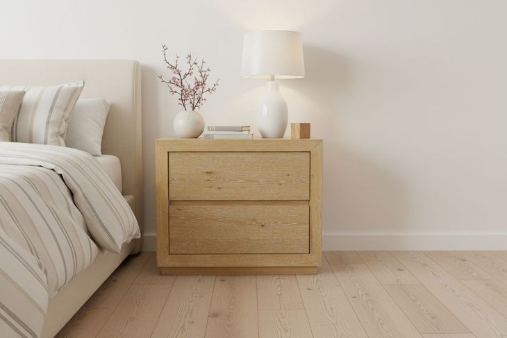 Harper Light Oak 2 Drawers Nightstand