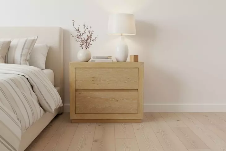 Harper Light Oak 2 Drawers Nightstand
