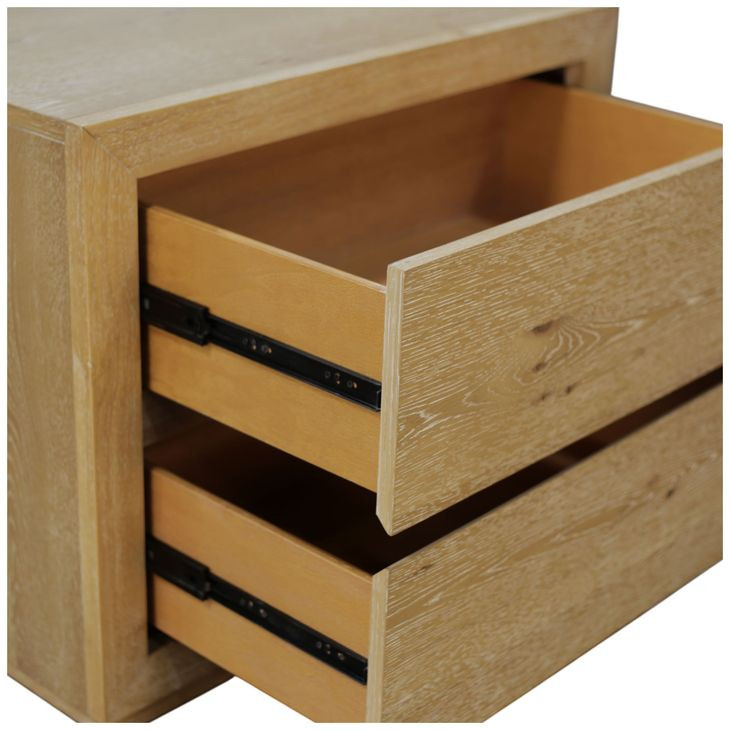 Harper Light Oak 2 Drawers Nightstand