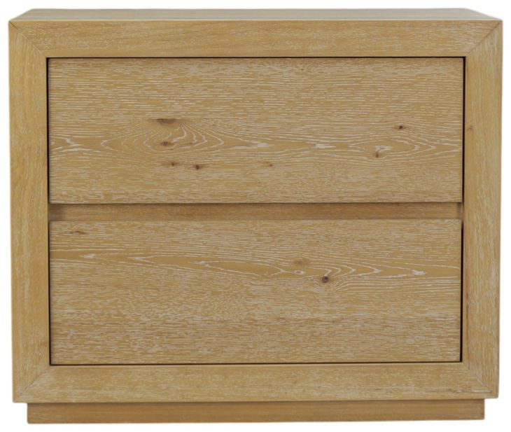 Harper Light Oak 2 Drawers Nightstand