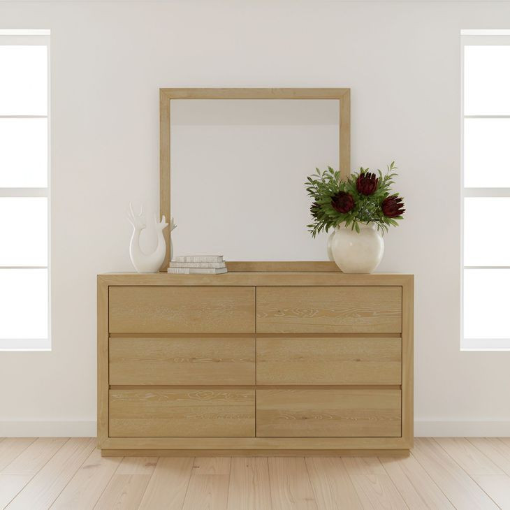 Harper Light Oak 6 Drawers Dresser