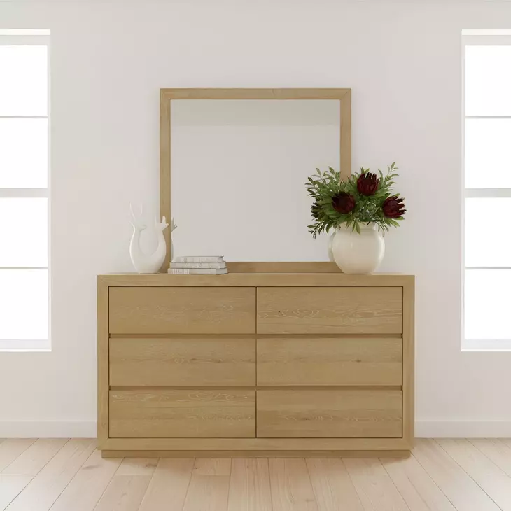 Harper Light Oak 6 Drawers Dresser