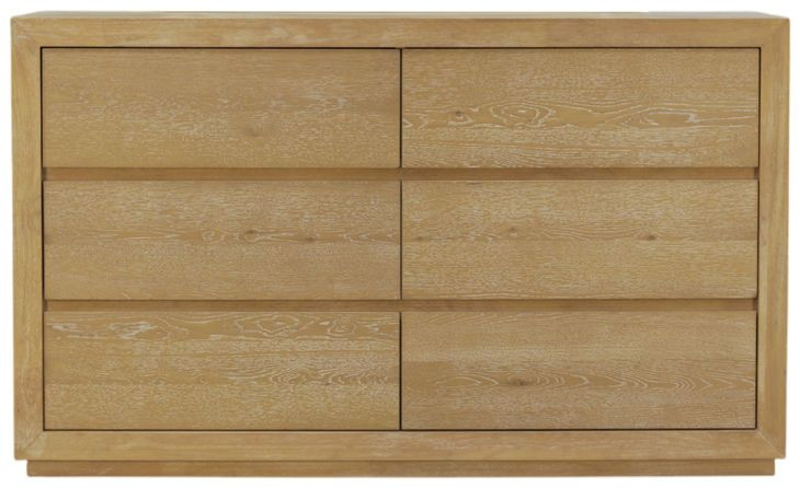 Harper Light Oak 6 Drawers Dresser
