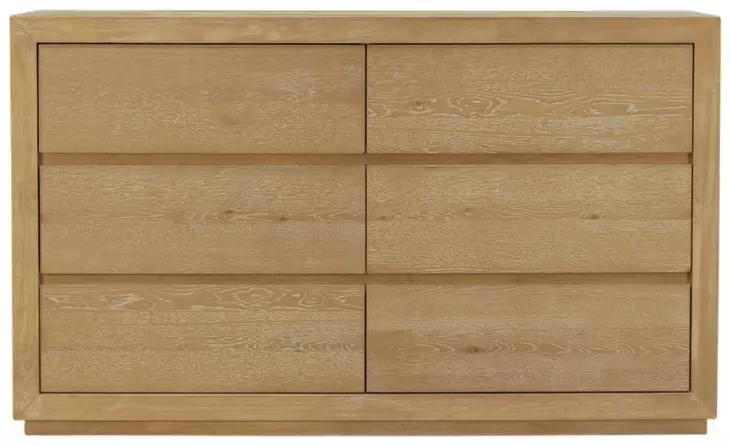 Harper Light Oak 6 Drawers Dresser