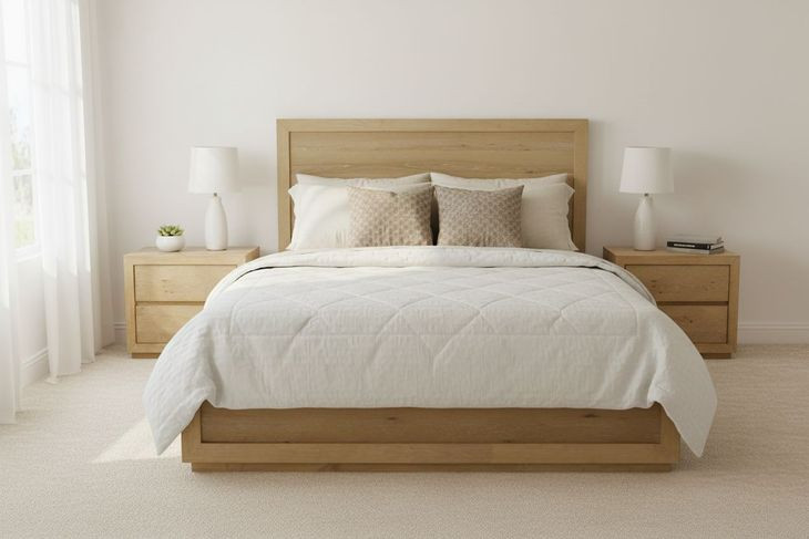Harper Light Oak Platform Bedroom Set