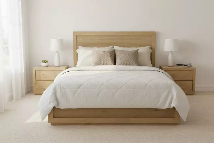 Harper Light Oak King Platform Bed