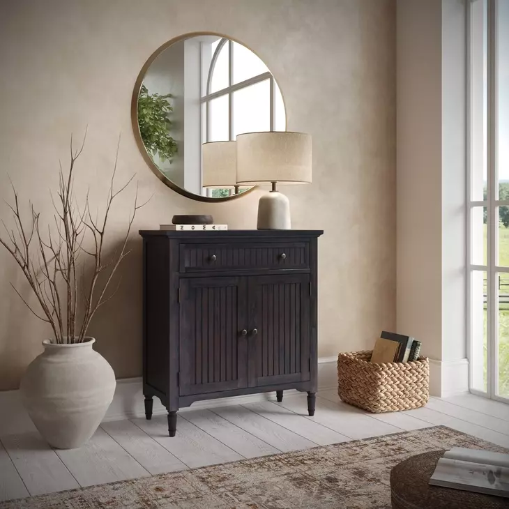 Bridgton Brown 2 Door Accent Cabinet with 1 Drawer