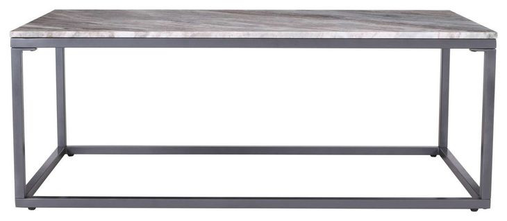 Wynn Gray Rectangular Marble Top Coffee Table