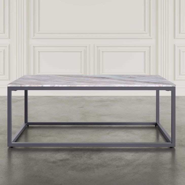 Wynn Gray Rectangular Marble Top Coffee Table