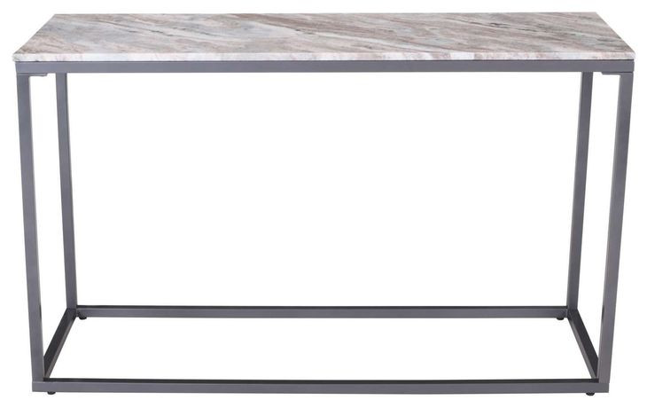 Wynn Gray Rectangular Marble Top Console Table