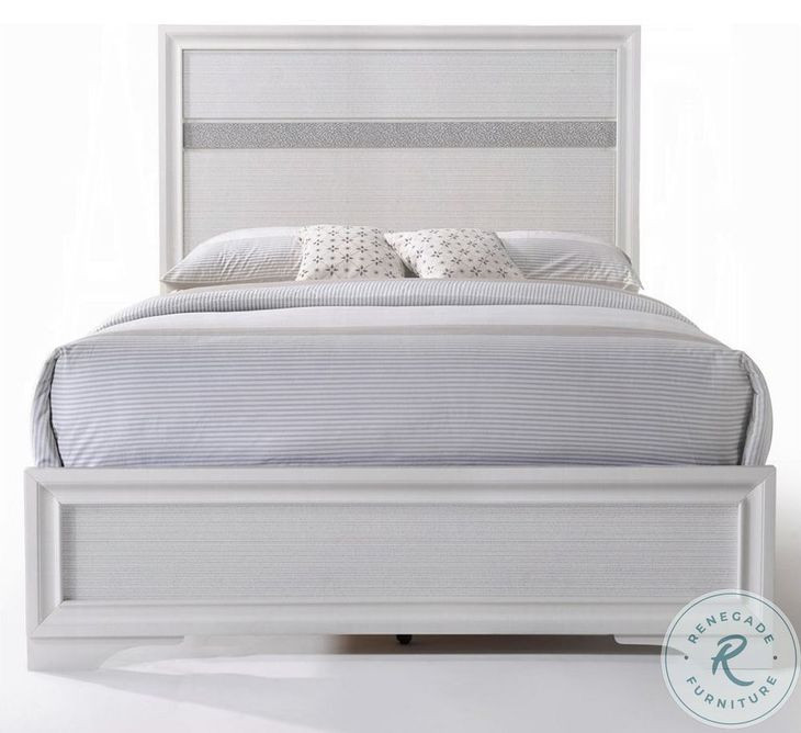 Naima White Twin Platform Bed