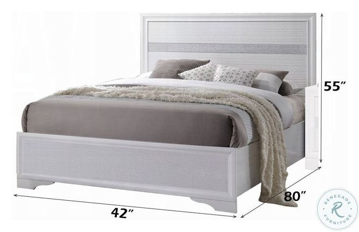 Naima White Twin Platform Bed