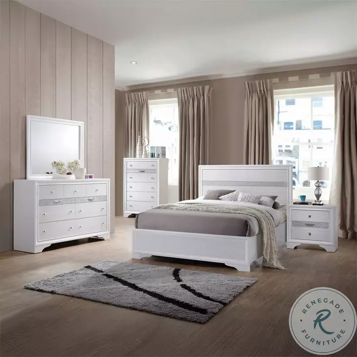 Naima White Youth Panel Bedroom Set