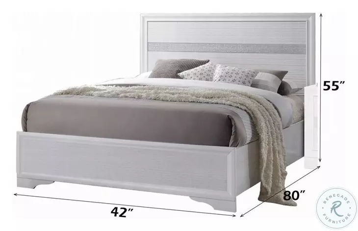 Naima White Full Platform Bed