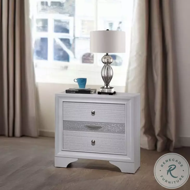 Naima White Nightstand