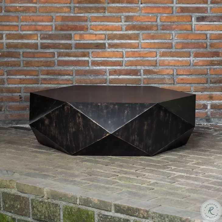 Ashford Worn Black Cocktail Table