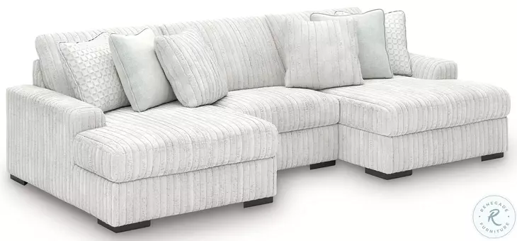 Stupendous Alloy 3 Piece Sectional with Double Chaise