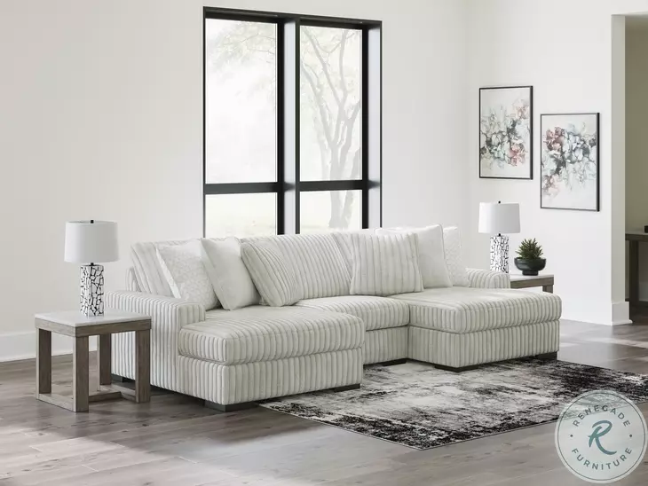Stupendous Alloy 3 Piece Sectional with Double Chaise