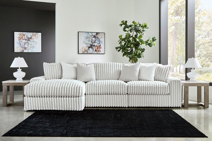 Stupendous Gray 3 Piece Modular Sectional with Chaise