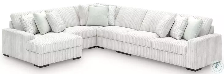 Stupendous Alloy 5 Piece Sectional with LAF Chaise