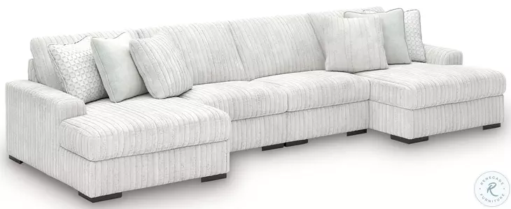 Stupendous Alloy 4 Piece Sectional with Double Chaise