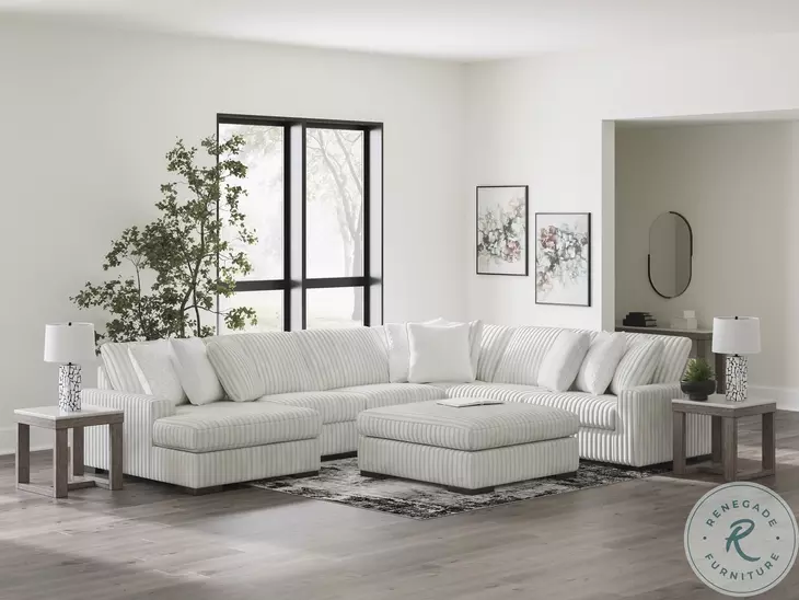 Stupendous Alloy 5 Piece Sectional with LAF Chaise