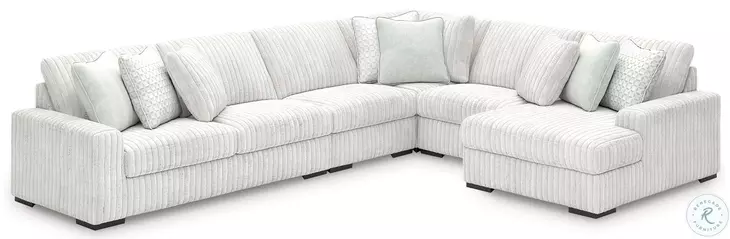 Stupendous Alloy 5 Piece Sectional with RAF Chaise