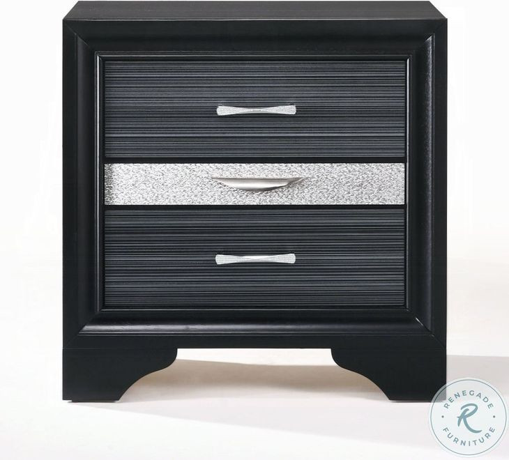 Naima Black Nightstand