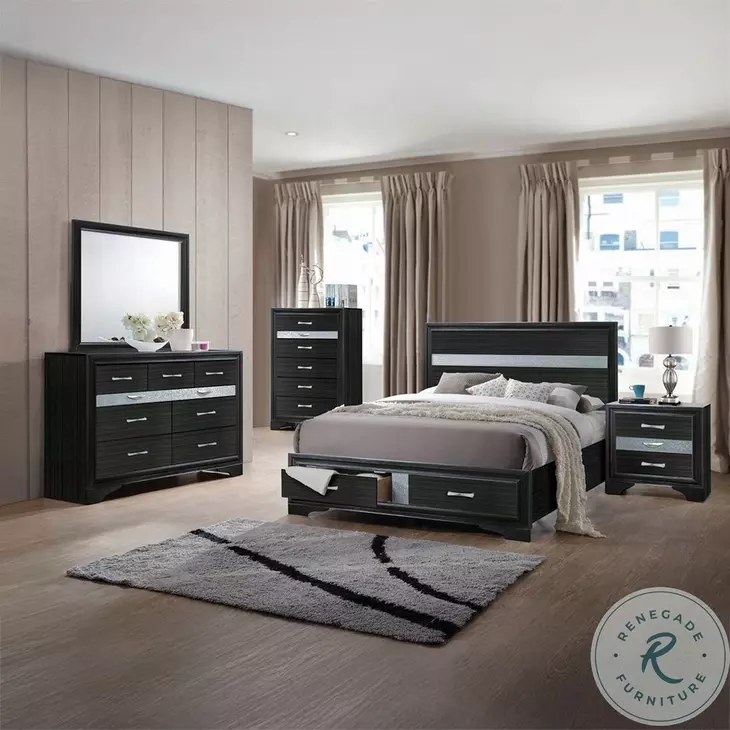 Naima Black Nightstand