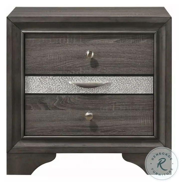 Naima Gray 3 Drawer Nightstand