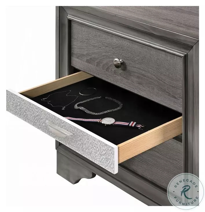 Naima Gray 3 Drawer Nightstand