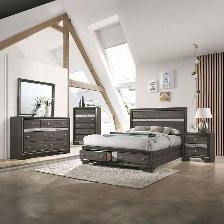 Naima Gray Rectangular Dresser Mirror