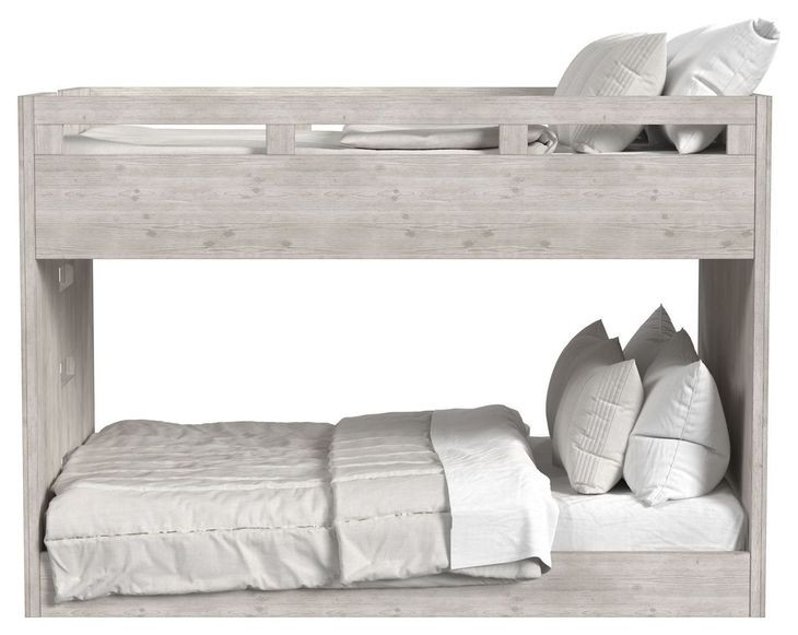 Carlson Washed Linen Full Over Full Bunk Bed