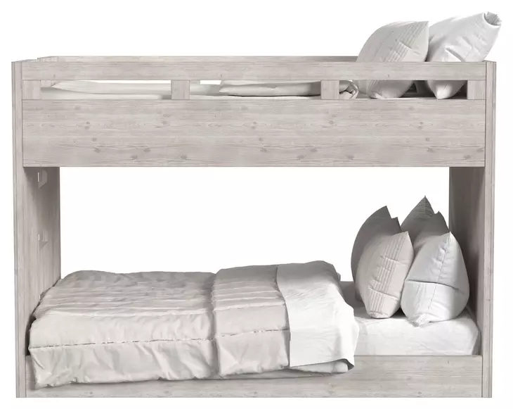 Carlson Washed Linen Full Over Full Bunk Bed