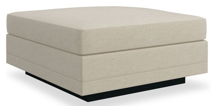 Fusion Beige Upholstered Rectangular Ottoman
